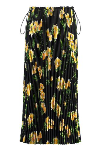 Pleated Skirt With Floral Pattern - Balenciaga - Modalova