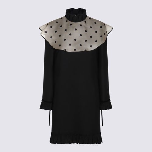 Valentino Black Wool Mini Dress - Valentino - Modalova