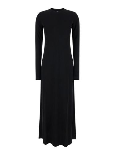 Long Black Relaxed Dress In Jersey Woman - Totême - Modalova