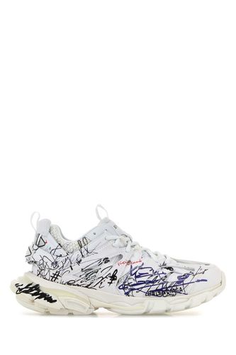 White Mesh And Rubber Track Sneakers - Balenciaga - Modalova