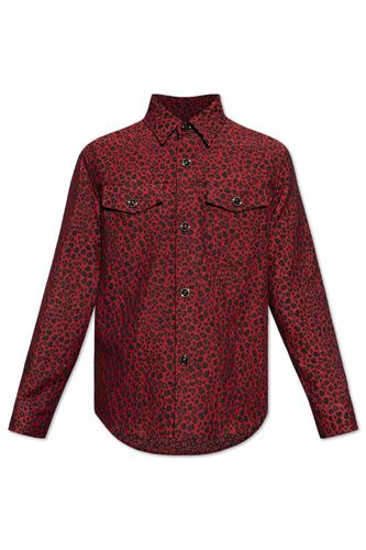 Leopard-embroidered Button-up Shirt - Versace - Modalova