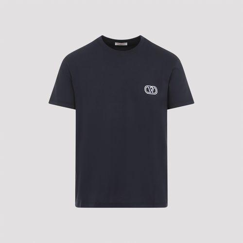 Valentino V Logo Cotton T-shirt - Valentino - Modalova