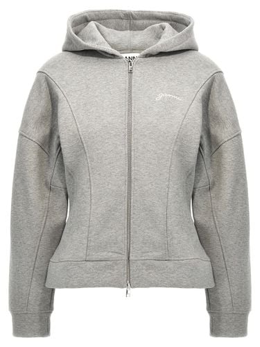 Ganni Logo Embroidery Hoodie - Ganni - Modalova