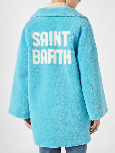 Woman Coat Turquoise Teddy Fabric - MC2 Saint Barth - Modalova