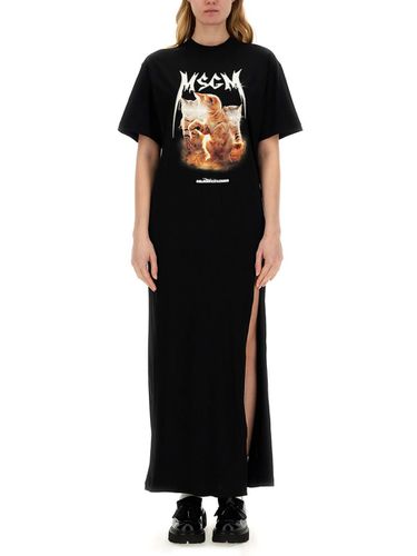 MSGM Dress With Print - MSGM - Modalova