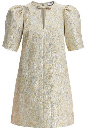 Ganni Metallic Cloque Mini Dress - Ganni - Modalova