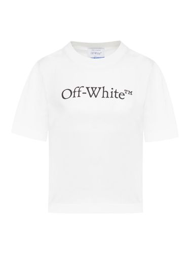 Off-White Big Logo Bookish Crop Tee - Off-White - Modalova