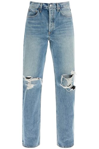 Relaxed Straight Fit Kelly Used Effect Jeans - AGOLDE - Modalova