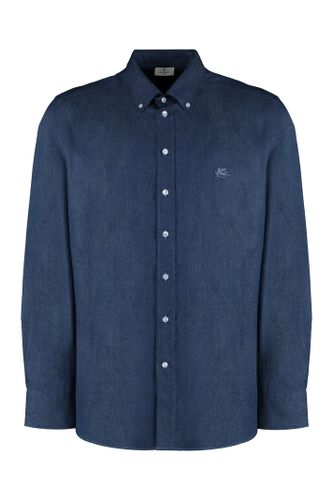 Button-down Collar Cotton Shirt - Etro - Modalova