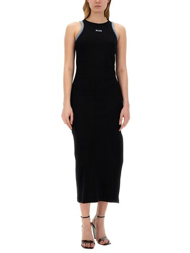 MSGM Dress With Logo - MSGM - Modalova