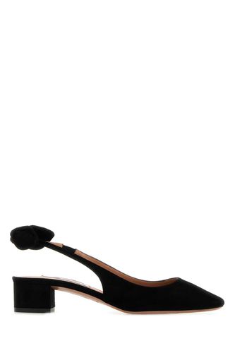 Suede Very Bow Tie Pumps - Aquazzura - Modalova