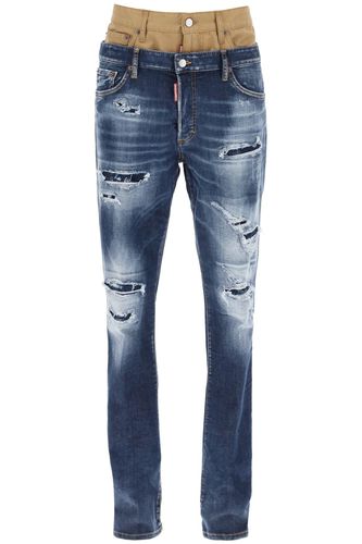 Medium Ripped Wash Skinny Twin Pack Jeans - Dsquared2 - Modalova