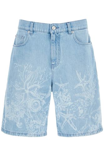 Versace baroque Sea Denim Lasered - Versace - Modalova