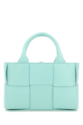 Light-blue Leather Candy Arco Handbag - Bottega Veneta - Modalova