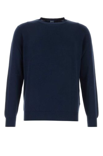 Fedeli Blue Navy Cotton Sweater - Fedeli - Modalova