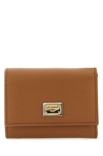 Biscuit Leather Wallet - Dolce & Gabbana - Modalova
