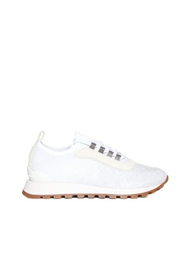 Knitted Lace-up Sneakers - Brunello Cucinelli - Modalova