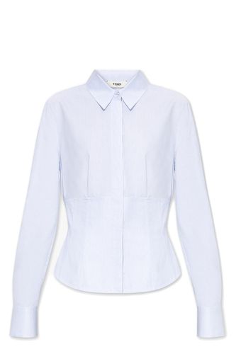 Striped Button-up Fitted Shirt - Fendi - Modalova