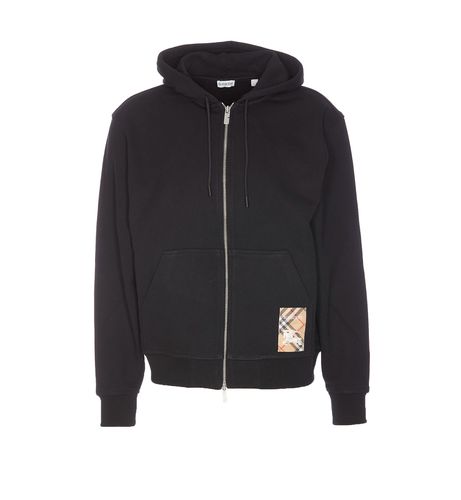 Check Application Zipped Sweatshirt - Burberry - Modalova