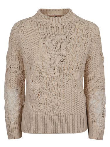 Long Sleeve Round Neck Sweater - Ermanno Scervino - Modalova