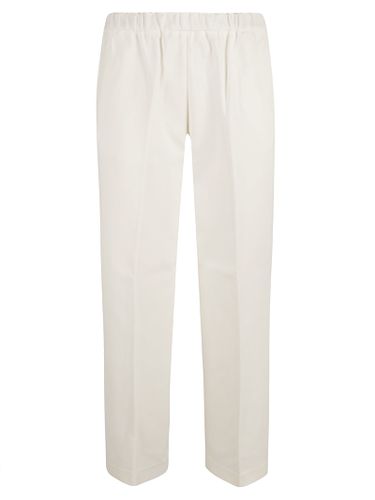 Stretch Wool Jogging Track Pants - Fabiana Filippi - Modalova