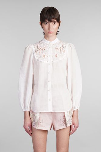 Zimmermann Shirt In White Ramie - Zimmermann - Modalova