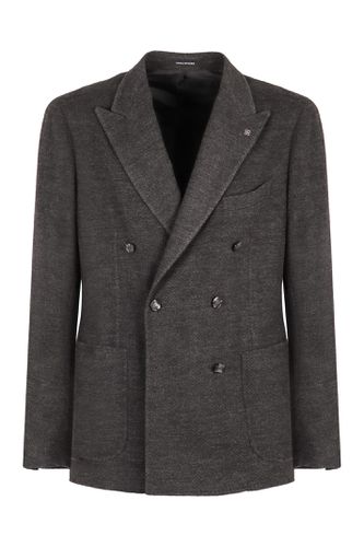 Double-breasted Wool Blend Jacket - Tagliatore - Modalova