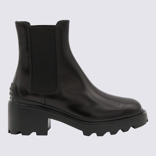 Tod's Black Leather Ankle Boots - Tod's - Modalova