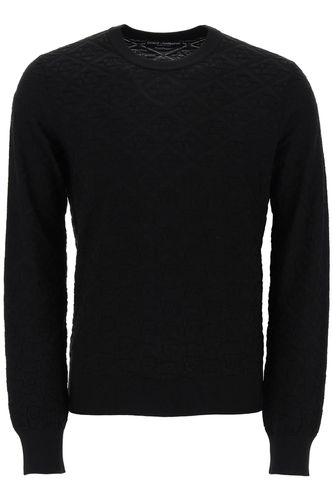 Dg Jacquard Silk Sweater - Dolce & Gabbana - Modalova