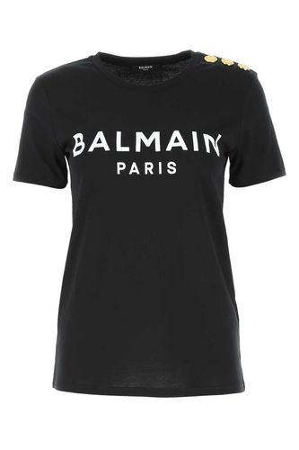 Balmain Black Cotton T-shirt - Balmain - Modalova