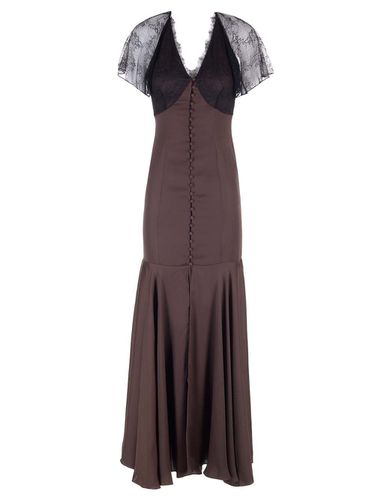 Lace Maxi V-neck Dress - Rotate by Birger Christensen - Modalova