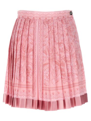 Barocco High-waist Pleated Mini Skirt - Versace - Modalova