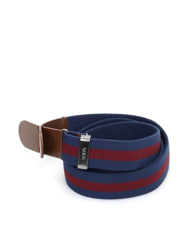 Tod's Embossed Logo Striped Belt - Tod's - Modalova