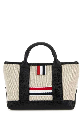 Sand Canvas Micro Rwb-stripe Handbag - Thom Browne - Modalova