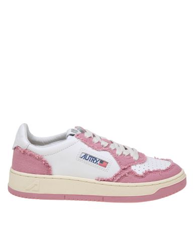 Sneakers In And Pink Leather And Canvas - Autry - Modalova