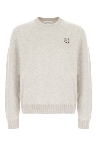 Light Grey Wool Sweater - Maison Kitsuné - Modalova