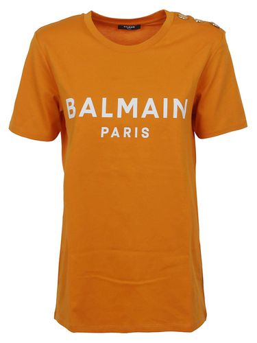 Logo Print Embellished T-shirt - Balmain - Modalova