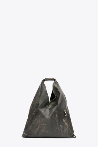 Borsa Mano Charcoal grey distressed leather big Japanese tote bag - MM6 Maison Margiela - Modalova