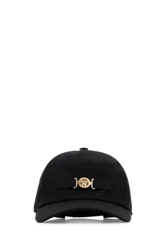 Versace Black Cotton Baseball Cap - Versace - Modalova