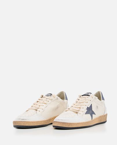 Ballstar Nappa Upper Crack Toe And Spur Li Zard Printed Star And Heel - Golden Goose - Modalova