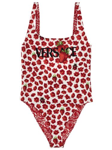 Reversible strawberry Garden Swimsuit - Versace - Modalova