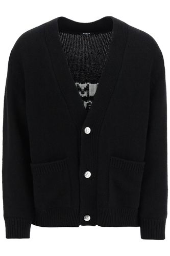 Balmain Cardigan With Logo Inlay - Balmain - Modalova