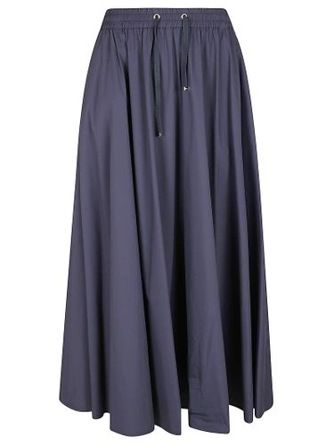 Drawstring Waist Flare Pleated Skirt - Herno - Modalova
