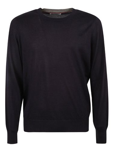 Plain Rib Trim Sweater - Brunello Cucinelli - Modalova