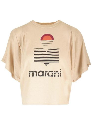 Logo Printed Cropped T-shirt - Marant Étoile - Modalova
