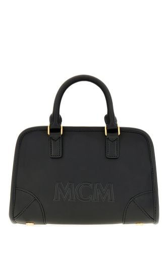 Black Leather Aren Boston Mini Handbag - MCM - Modalova