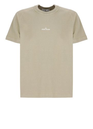 Compass-printed Crewneck T-shirt - Stone Island - Modalova