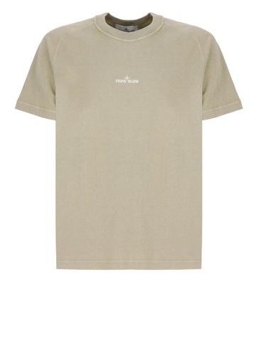 Compass-printed Crewneck T-shirt - Stone Island - Modalova
