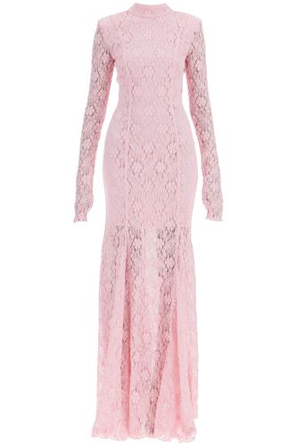 Long Pink Lace Dress With Open Back For Special Occasions - Rotate by Birger Christensen - Modalova