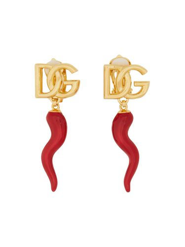 Creole Earring With Croissant - Dolce & Gabbana - Modalova
